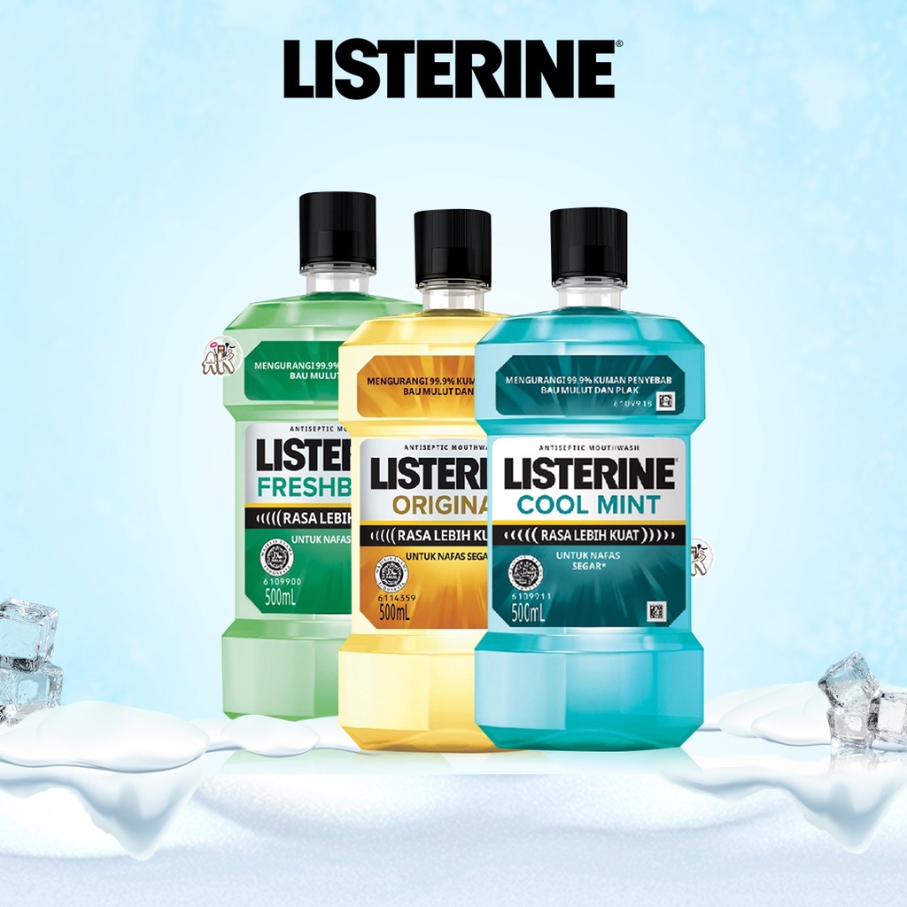 LISTERINE OBAT KUMUR ANTISEPTIC MOUTHWASH 500ML ( COOL MINT / ORIGINAL / FRESHBURST )