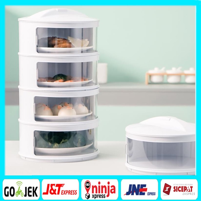 TUDUNG SAJI 4 SUSUN / FOOD COVER / PENUTUP MAKANAN INSULASI TAHAN PANAS / TUDUNG SAJI SUSUN