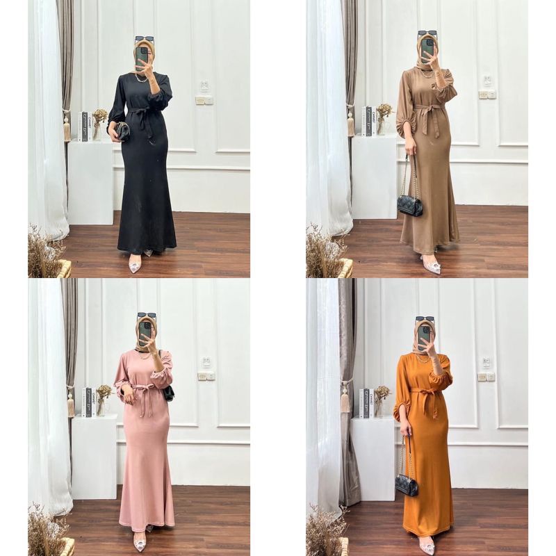 1KG MUAT 3PCS | NADINE DRESS DUYUNG AIRFLOW CRINKLE FASHION WANITA