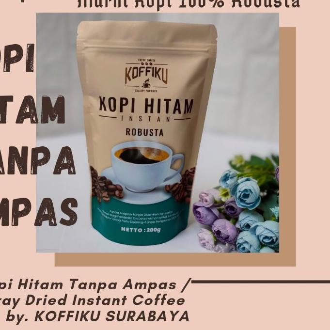 

☞ KOFFIKU Spray Dried Instant Coffee[100% ROBUSTA] 200 GRAM/ Black Coffee/Kopi Hitam Tanpa AmpaS ♠