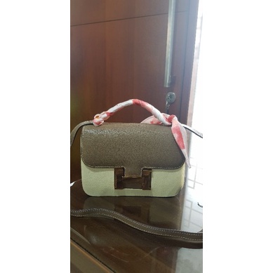 preloved jual tas kulit asli ala h*ermes constance no brand kulit asli