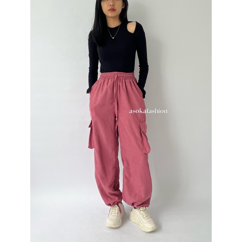 ASOKA Marion Pants Corduroy 1990 - Jogger Cargo pants - Celana Wanita Gorpcore unisex