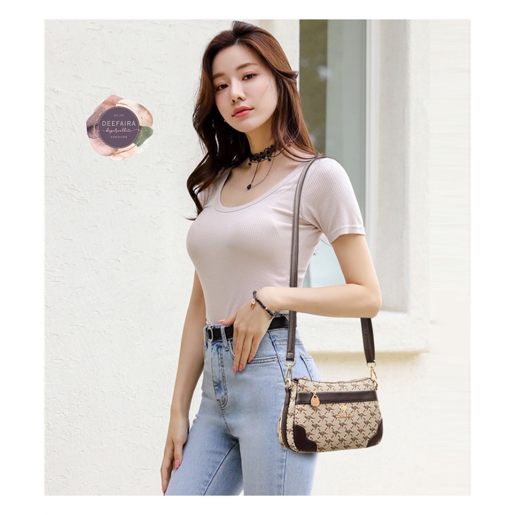 Tas Selempang Shoulderbags Perempuan Model Kangguru KSRN Bahan Kulit Sintetis