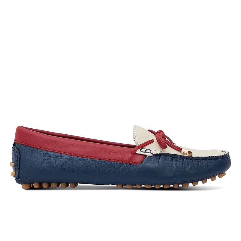 Sepatu Casual Wanita Loafer Moccasin Gino Mariani Eleanor 5 Navy