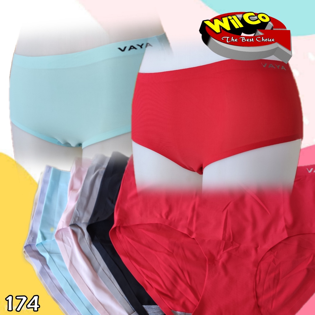 K174 - (Harga Per 1 Potong) CELANA DALAM WANITA PAKAIAN WANITA PAKAIAN DALAM SEAMLESS VAYA FREE SIZE MULTYCOLLOR