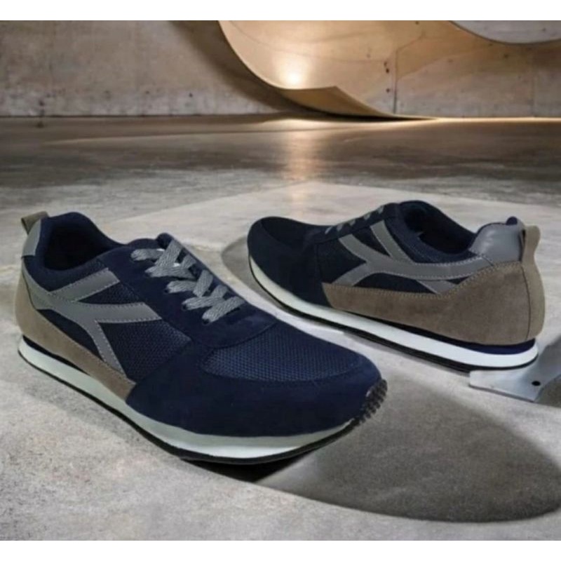 RUNOX Sport / Sepatu JUMBO Pria 39.48 Sneaker Sport Olahraga BIG Size Navy.304 Running Suede Shoes OVERSIZE