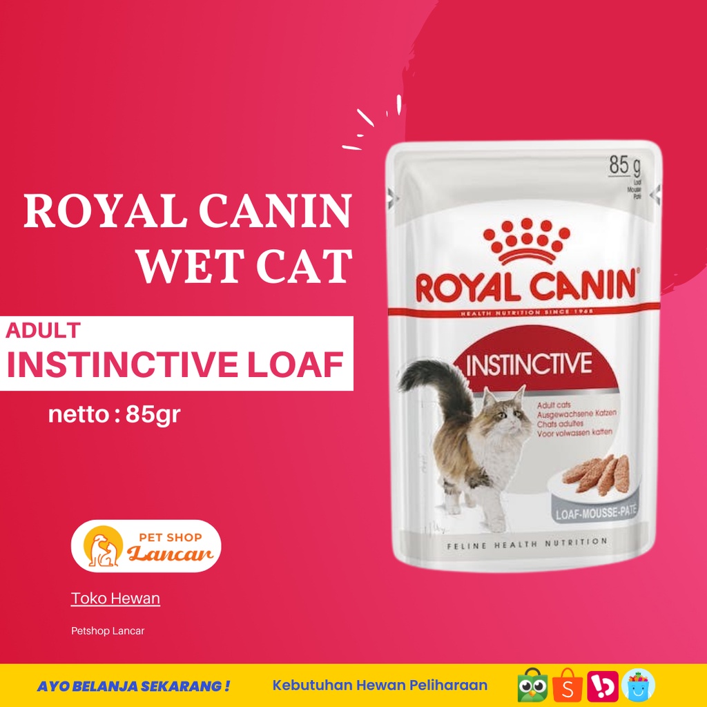 Royal Canin Instinctive In Loaf Makanan Kucing Dewasa Wet 85gr