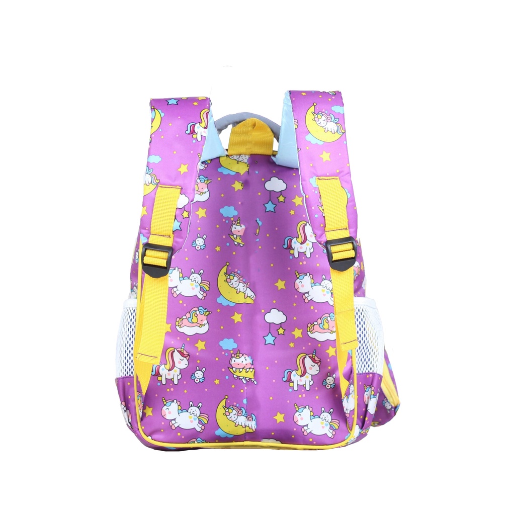 Tas Anak Perempuan Unicorn PAUD TK SD Bonus Tempat Pensil Raincover Ukuran Compact Bahan Tebal Impor Jahitan Kuat Muat LKS Ransel Anak Cewek Sekolah Les Ngaji TPQ TPA Muat Banyak Laptop Ipad In Lucu