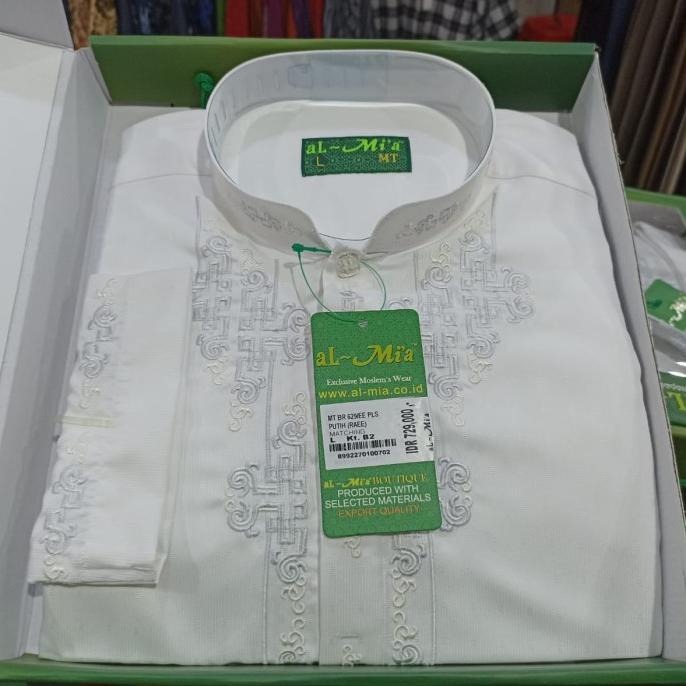 Sale Baju Koko Al-Mia khusus Putih /BAJU KOKO PRIA/BAJU KOKO DEWASA/BAJU KOKO ANAK/BAJU KOKO LENGAN 