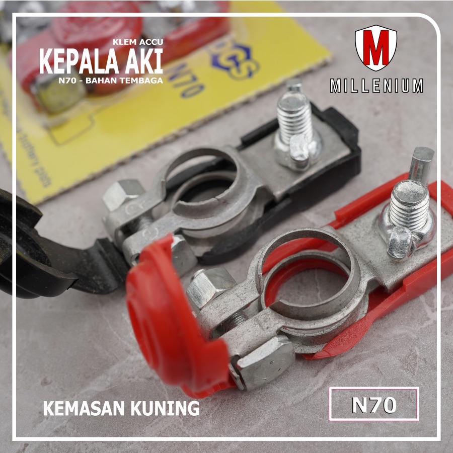 KEPALA AKI MOBIL / TERMINAL AKI / KLEM AKI / KLEM ACCU N70 TEMBAGA HIGH QUALITY UNIVERSAL