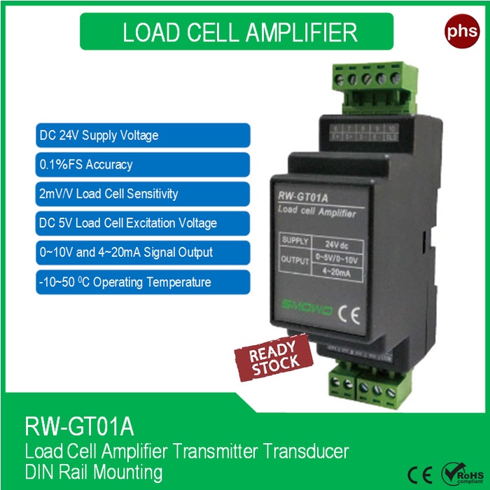 Terlaris Weighing Transmitter Load Cell Amplifier Transducer Rw Gt01A