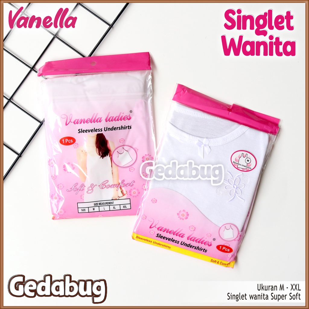 Singlet Wanita Vanella | Singlet wanita dan Remaja Super Soft | Gedabug