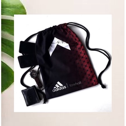 Order Tas Serut Keren Gymsack String Bag Tas Sepak Bola Adidas Jaring Merah Elegan