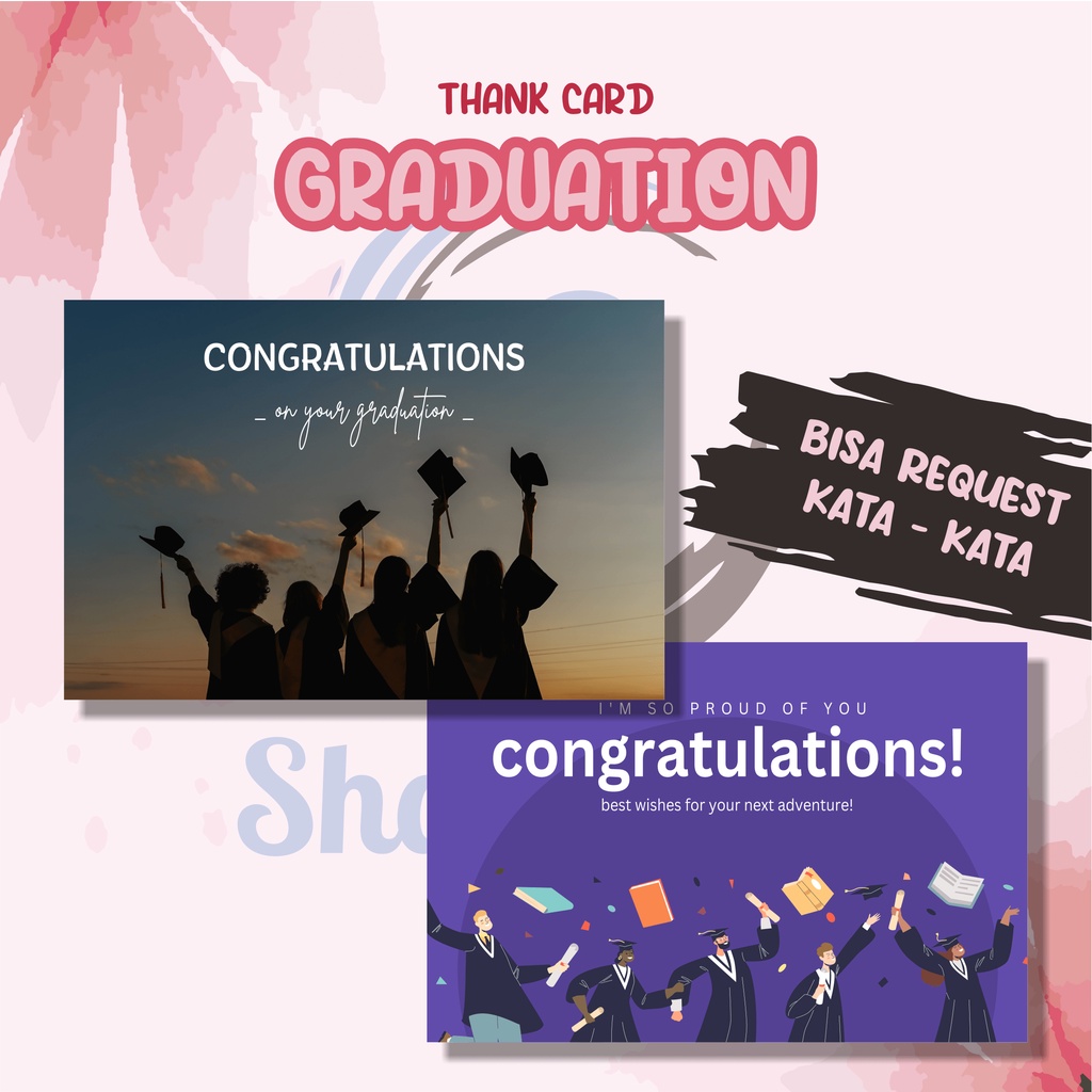 Kartu Ucapan Online Shop GRADUATION / Kartu Ucapan / Kartu Online Shop / Olshop Card