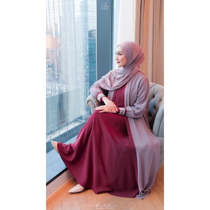 Pakaian Muslim Wanita Zulaikha Dress Reborn By Aden Hijab Bahan Paulista