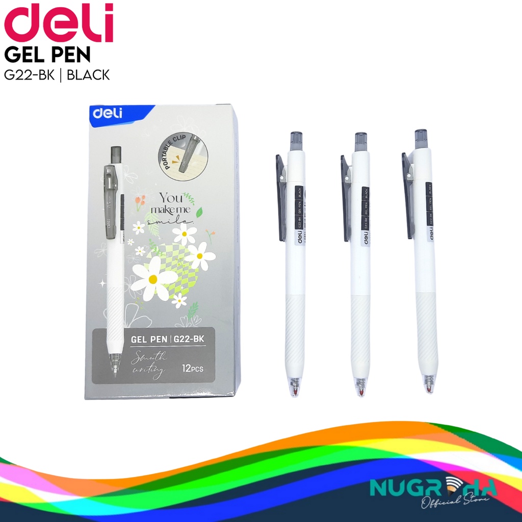 

Deli Colorful Gel Pen / Gel Pen 0.5mm Click Type G22