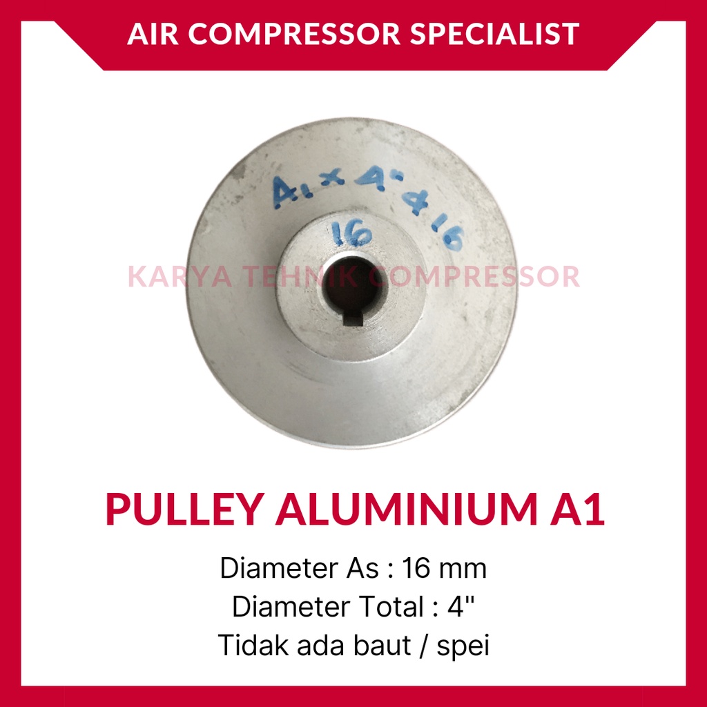 Puli / Pully / Pulley Dinamo Kompresor Udara 4" & 16 mm