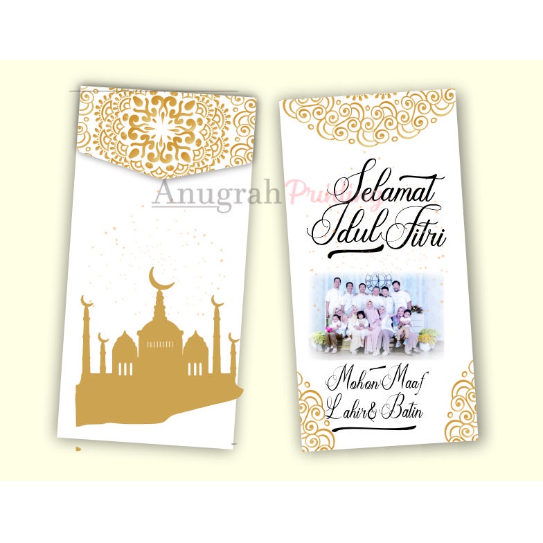 

Amplop lebaran custom, Pakai foto