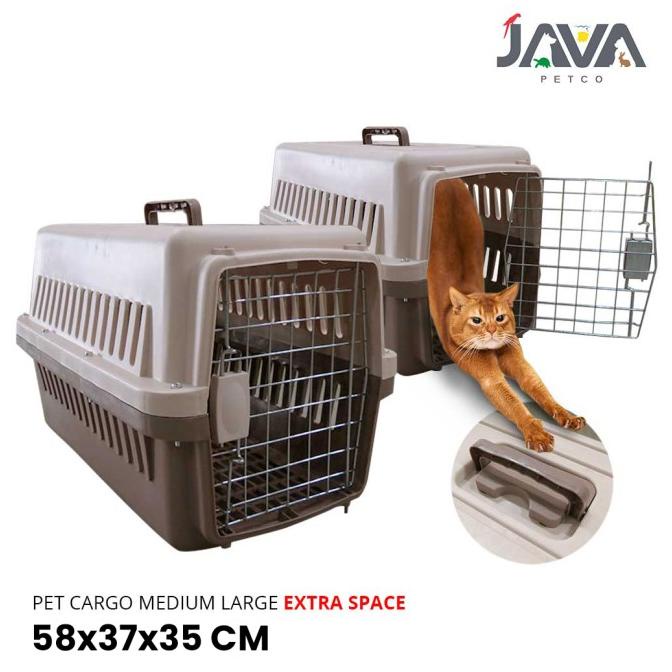 Pet Cargo Medium Large EXTRA SPACE 58x37x35 /Pet Cargo Kucing/Kelinci