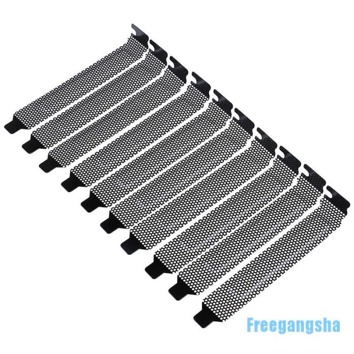 

Terlaris Cutting Frg 10Pcs Cover Slot Pci Filter Debu Bahan Baja Keras War Hitam Hsn