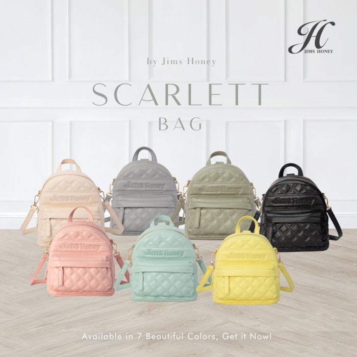 SCARLETT BAG TAS RANSEL WANITA JIMS HONEY H7H6