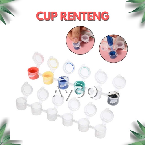 

Tabung Tempat Cat / Pot Cat Plastik Renteng 6 x 3ml (per set)