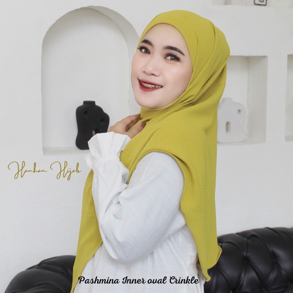 PASHMINA OVAL INNER CRINKLE PREMIUM / PASHMINA CRINKLE OVAL CIPUT