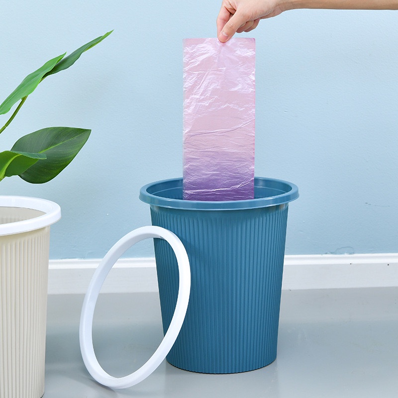 PROMO Tong Sampah Portable dengan Tempat Kantong Plastik Sampah Refill Isi Ulang Roll Gulungan Otomatis