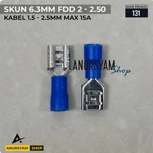 [131] Skun Gepeng FeMale 6.3 MM Insulator FDD 2-250 | Skun 6,3 MM