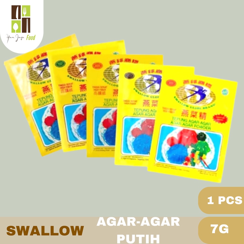 Swallow Globe Tepung Agar Agar/Agar Swallow Putih 1 Pcs