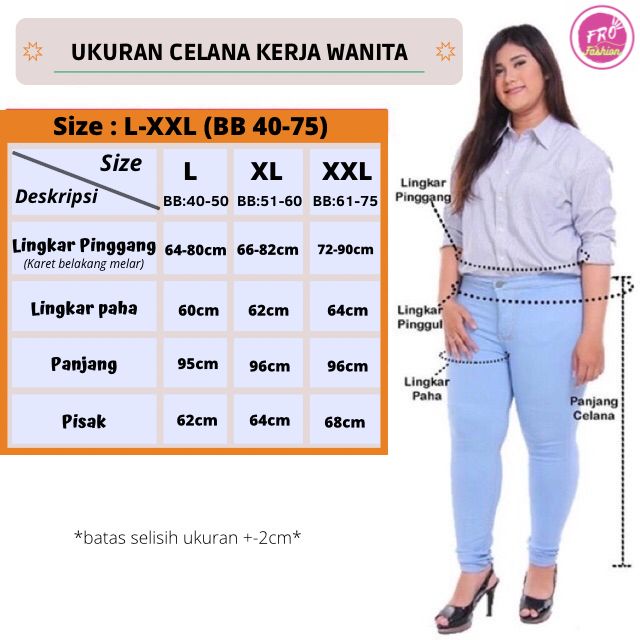 Celana Baggy Pants Highwaist Kerja Kantor Wanita Pinggang Karet Premium || Celana Kain Bahan Slim Fit Wanita Kekinian