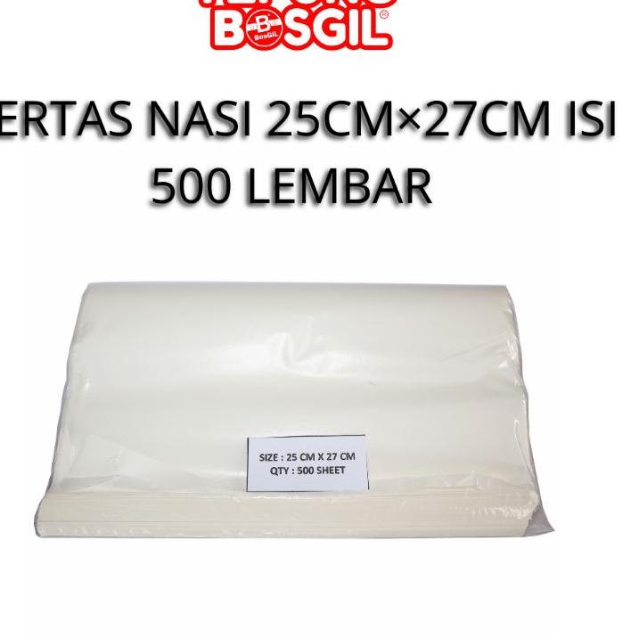 

➬ Kertas Nasi ukuran 25cmx27cm isi 500 lembar ▼