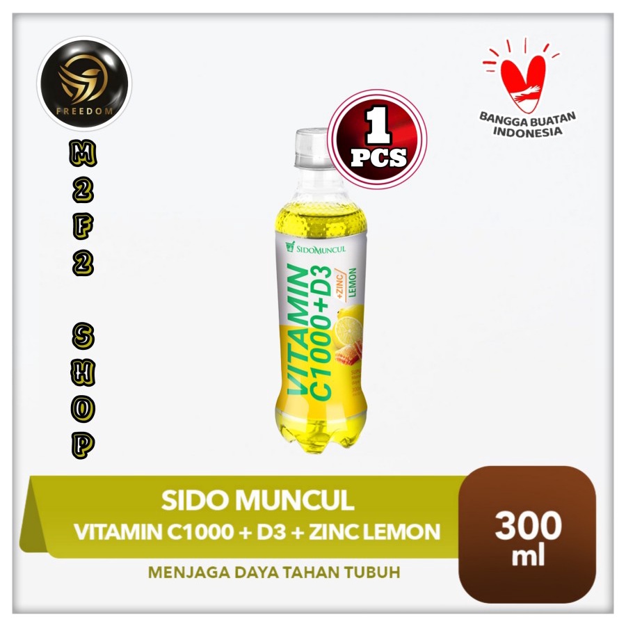 

Sido Muncul Vitamin C1000 + D3 Zinc Lemon Botol Pet - 300 ml (Kemasan Satuan)