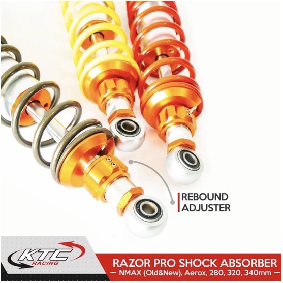 Shock KTC Racing Razor Pro Double Shock Steering Bebek Metic 335mm 305mm 340mm 320mm 280mm Universal motor