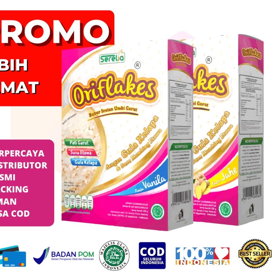 

☛ ORIFLAKES GASTRO Maag Asam Lambung & Gerd Makanan Sarapan Sereal Pati Umbi Garut 350 gram ➻