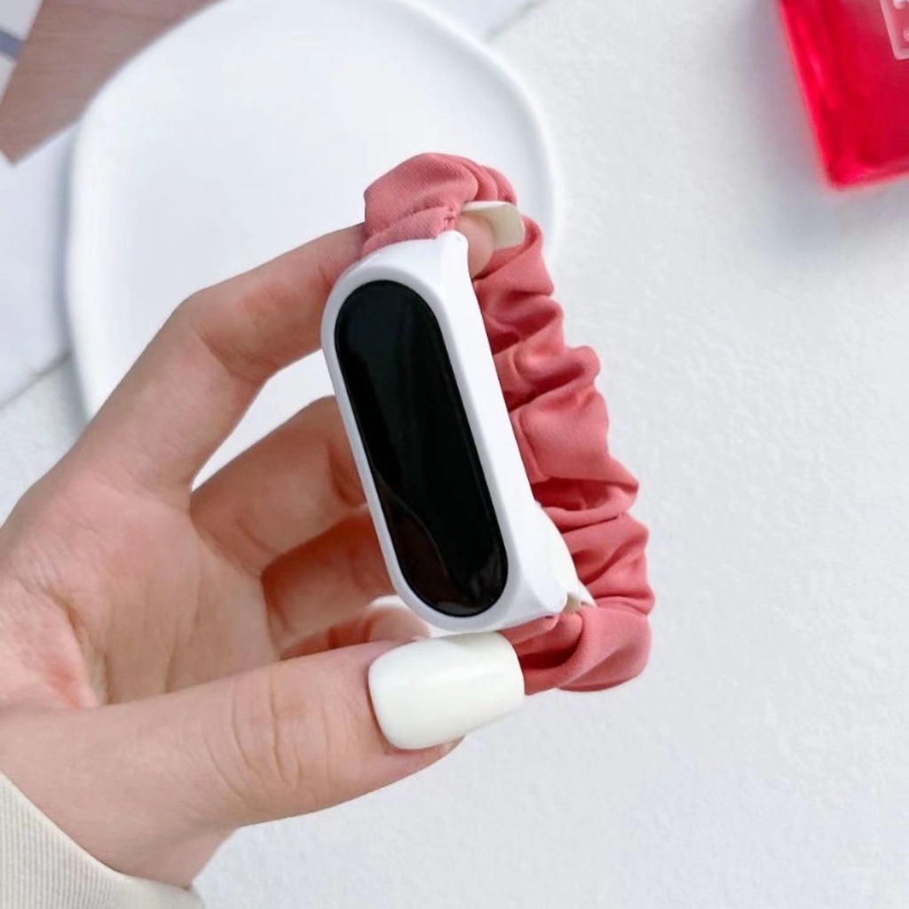 2in1Tali Kain Elastis Mi Band 3 4 5 6 Tali Pengganti warna -warni