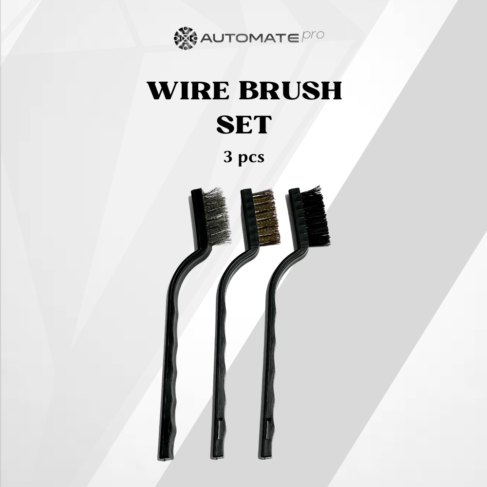 WIRE BRUSH SET - DETAILING BRUSH - SIKAT DETAILING - SIKAT MESIN - AUTOMATE PRO