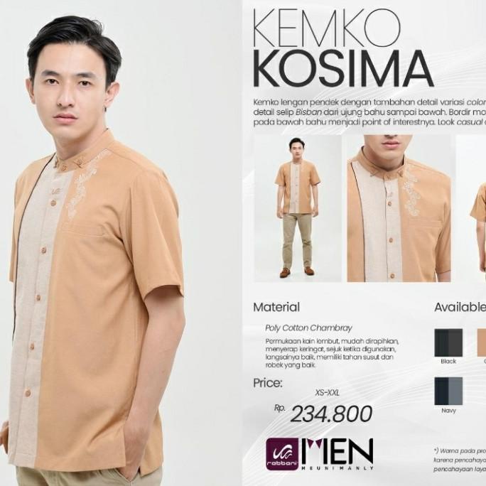 TERLARIS Rabbani Kemko Kosima Koko Baju Muslim Pria Lengan Pendek XS-XXL /BAJU KOKO PRIA/BAJU KOKO D