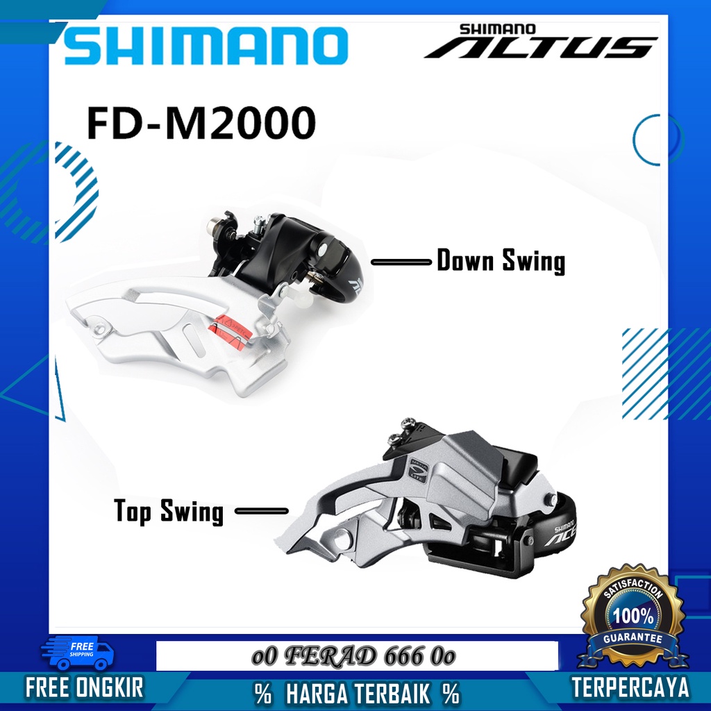 Front Derailleur FD Shimano Altus M2000 Tarikan Atas/Bawah TS/DS
