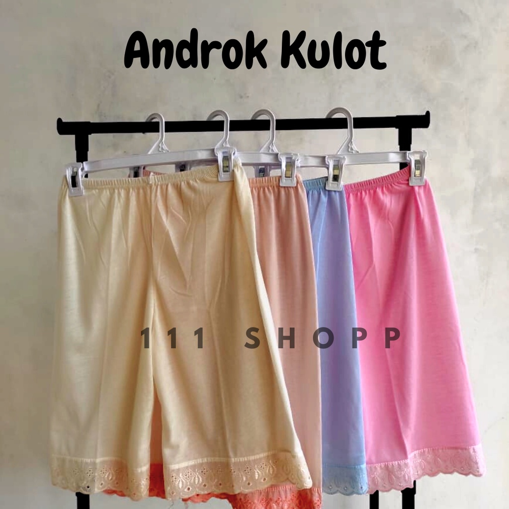 ANDROK KULOT DALAMAN WANITA PENDEK POLOS KATUN RENDA Handrok Celana Size XL XXL 3L