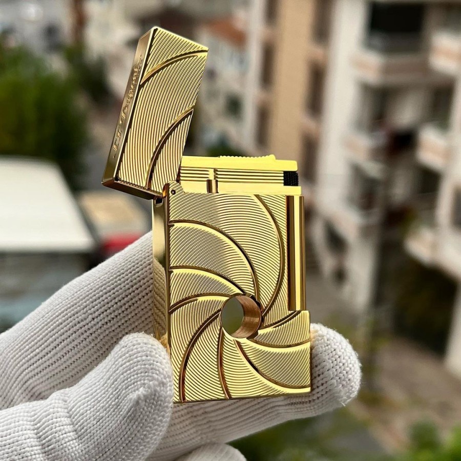 Korek Api Dupont Ring Gold Lighter