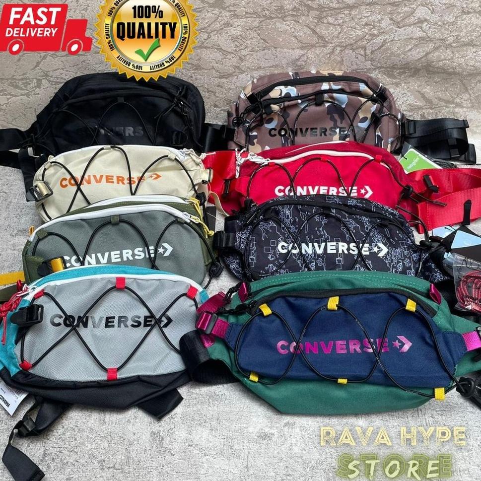 ✪ Waistbag Converse Swapout / Tas Selempang Pria Wanita Tas Pinggang Tas Converse BIG DISKON 38N