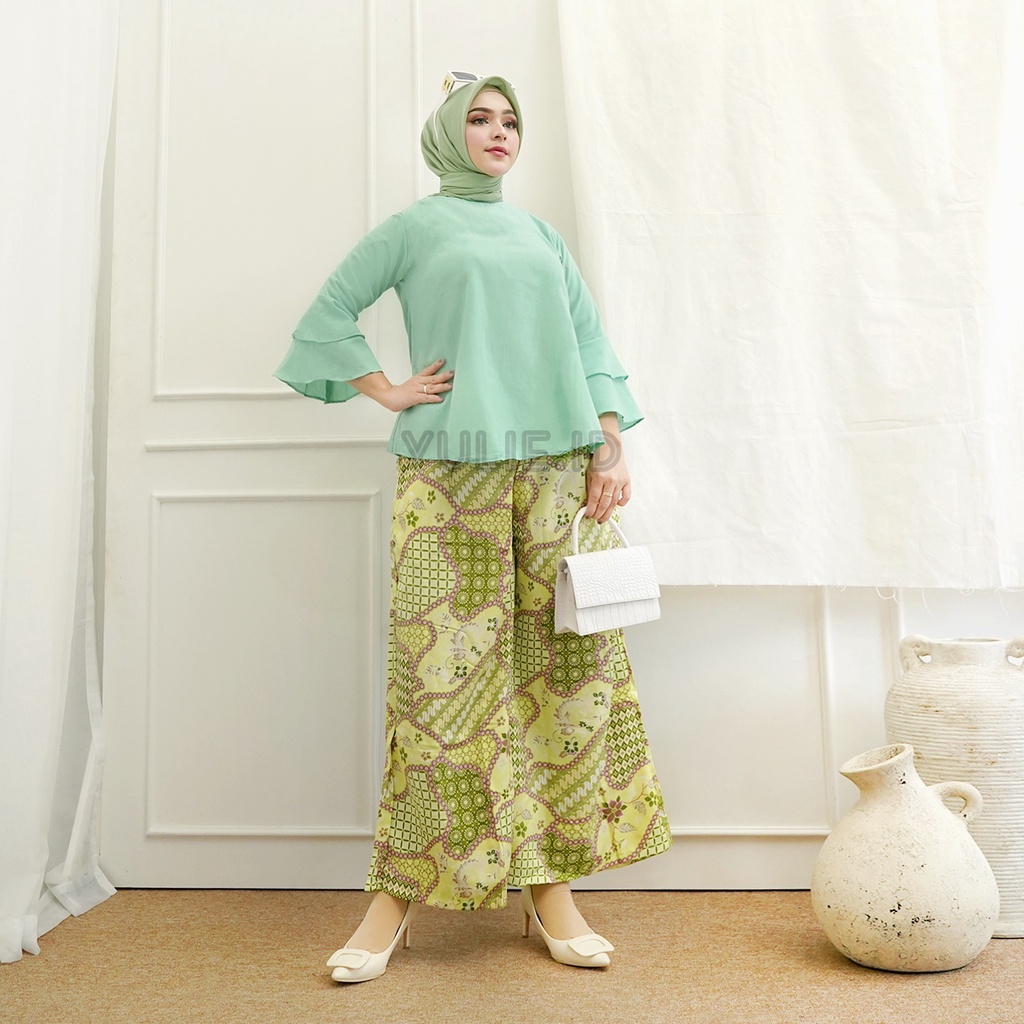 YULIE.ID Motif Baru Shania Setelan Batik Setelan Kulot Setelan Baju Panjang Wanita Murah Kekinian Bl