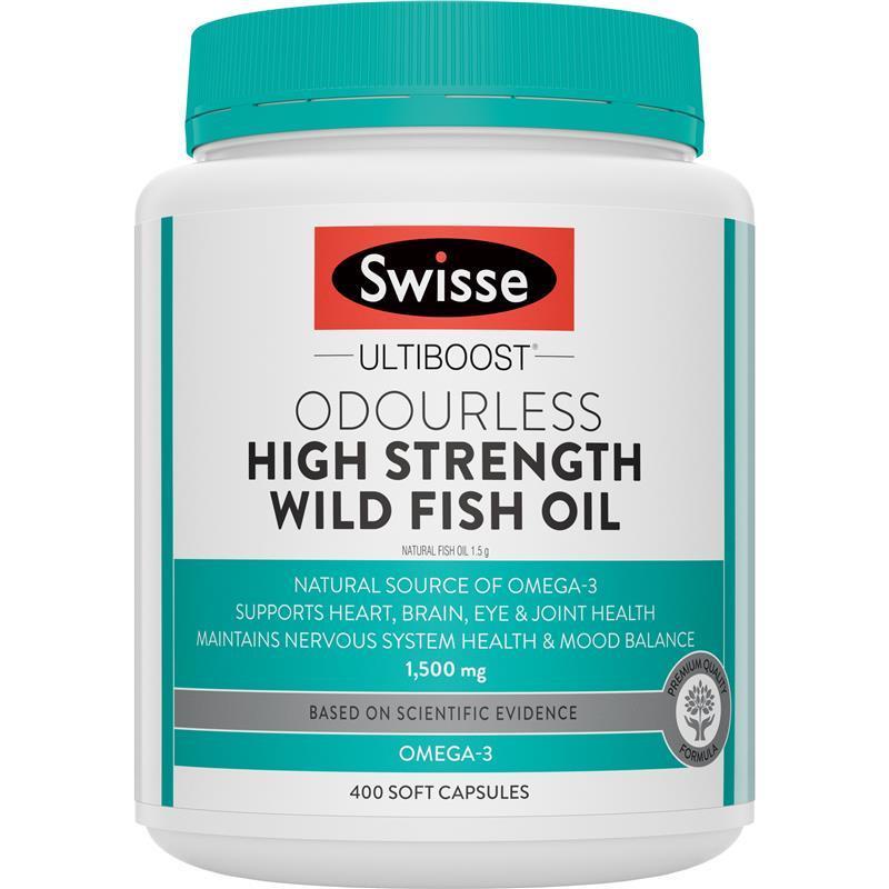 JT Swisse Ultiboost Odourless High Strength Wild Fish Oil