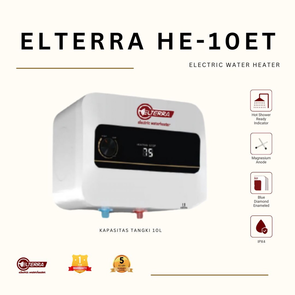 Water heater Listrik ELTERRA bukan ARISTON 10ET 10 liter 250 watt