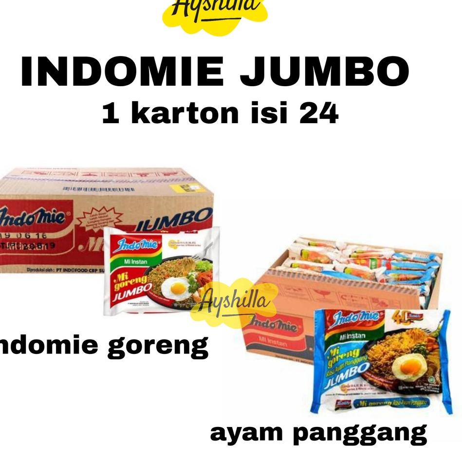 

♨ Indomie JUMBO Goreng Spesial / Ayam Panggang 1 Dus / Karton (24Pcs) - Mi Instan ○