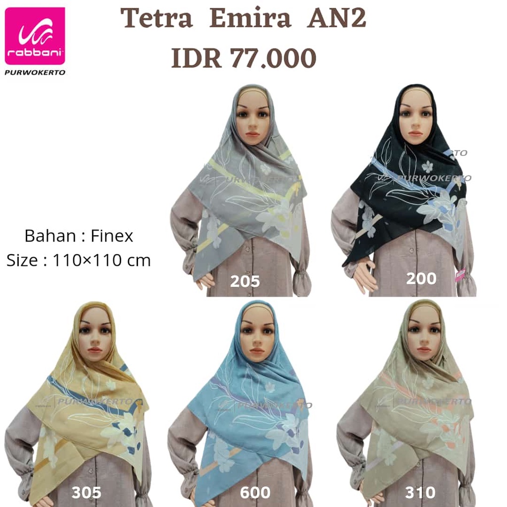 RABBANI TETRA EMIRA JILBAB SEGI EMPAT