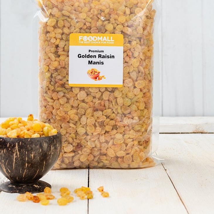 

۞ Cemilan Buah Kismis Emas / Golden Raisin Simin Manis Organik 1 KG ۞