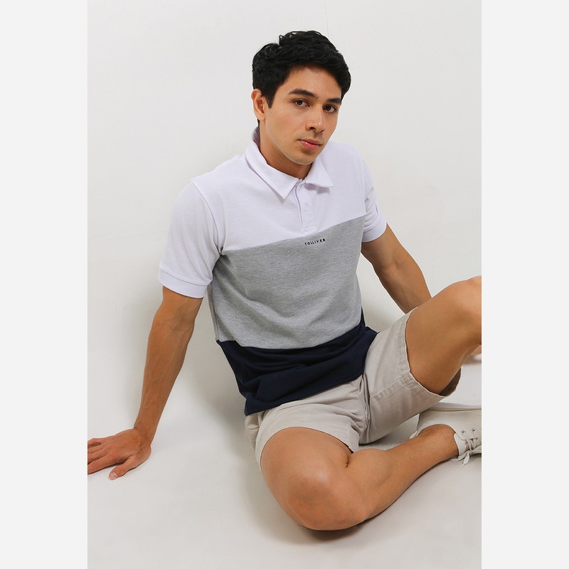 Tolliver Sporty Combo Polo Shirt Pria