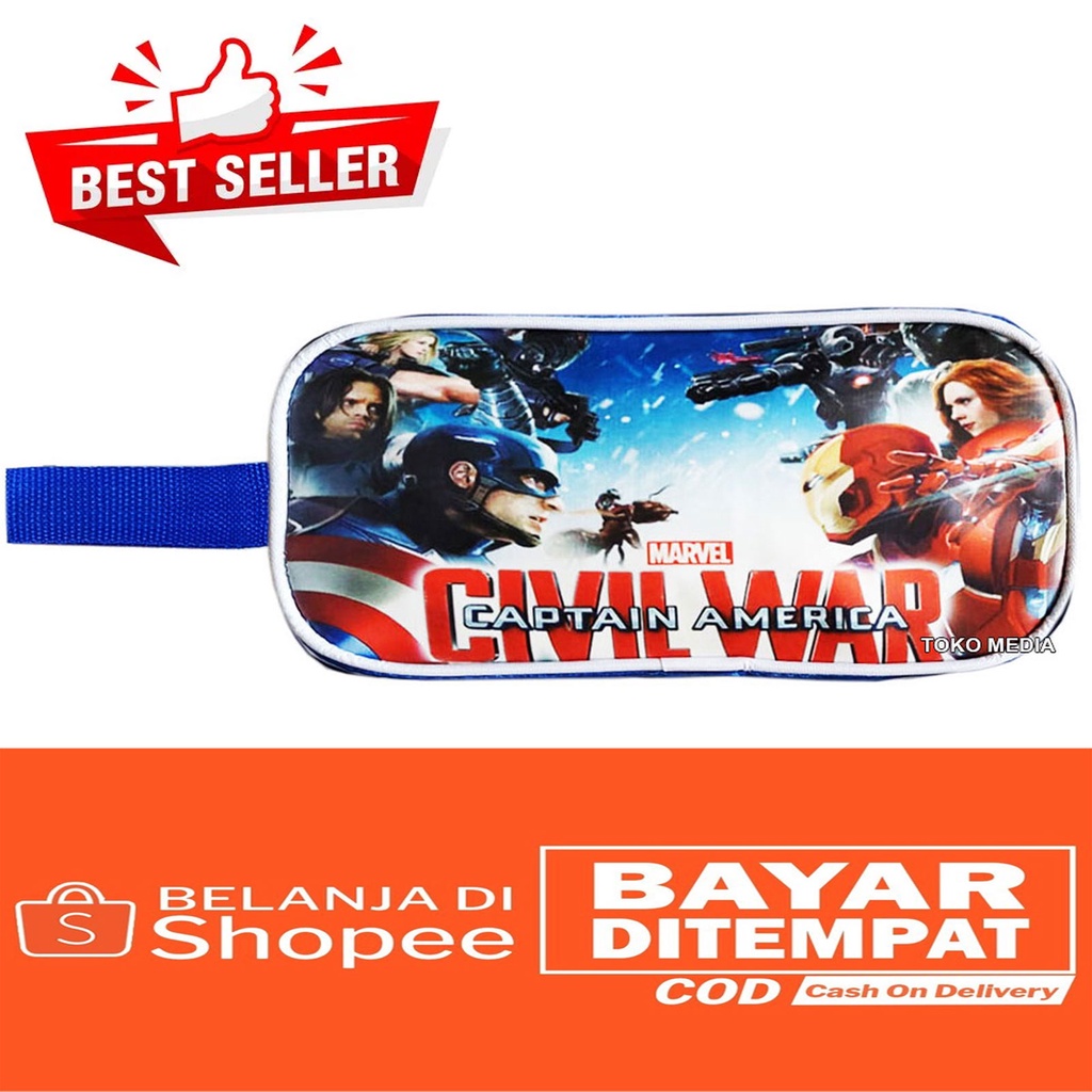 

TOKO MEDIA Best Seller!! Tempat Pensil anak dengan Karakter Kartun Populer lucu favorit CIVIL WAR